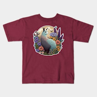 Water Colour Llama Kids T-Shirt